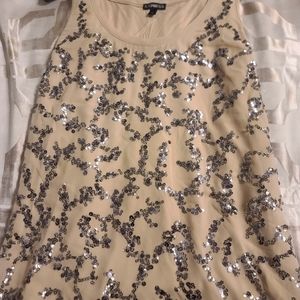 Express Sequins sleeveless Blouse Size Medium
